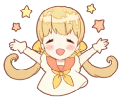 Happy Little Girl - yellow hair - Free PNG