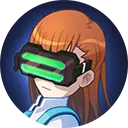 Green Light Girl - red hair - Free PNG