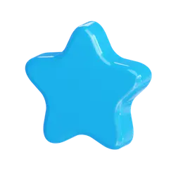 Blue Star - smooth - PNG