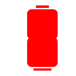 Red Alarm Clock - simple - Transparent Layer PNG
