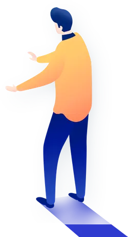 Man in Yellow Top and Blue Pants - colorful - PNG