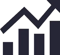 Ascending Arrow Bar Chart - trend - PNG