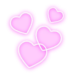 Glowing Heart Pattern - heart shape - glowing - No Background PNG