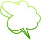 Green Speech Bubble - communication tool - Transparent Background PNG