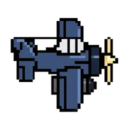 Pixel Plane - flying vehicle - High Resolution PNG