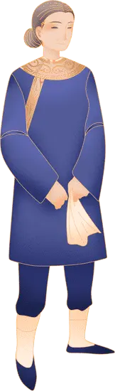 Blue Robe Woman - character - High Resolution PNG