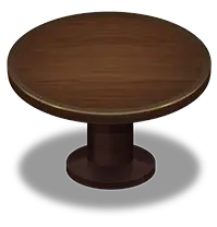 Round Wooden Table - round - furniture - Free PNG