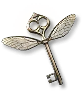Key with Wings Decoration - key - No Background PNG