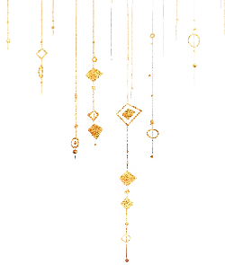 Gold Geometric Decorations - hanging - High Resolution PNG