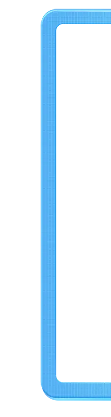 Blue Rectangle Frame - graphic design - tech feel - Transparent Background PNG
