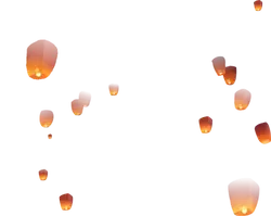 Lantern - Transparent Background PNG - flying