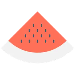 Watermelon Slice - sweet - white - PNG