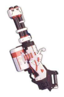 Futuristic Rifle - mechanical - red - Lossless PNG