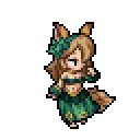Fox Girl - pixel art - role-playing game - No Watermark PNG