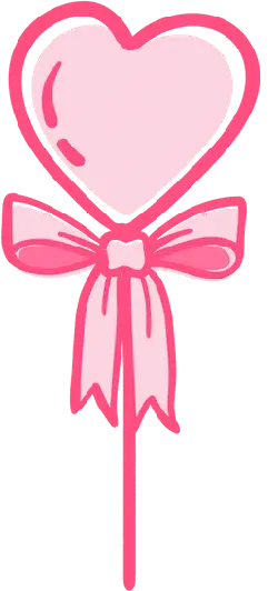 Pink Heart Lollipop - heart shape - Free Download PNG