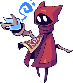 Red Robe Cat Hero - red - No Watermark PNG