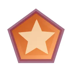 Pentagon Star Badge - logo - Transparent Background PNG
