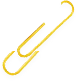 Paperclip - yellow - office - No Watermark PNG