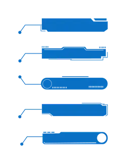 Blue Electronic Components - geometric shapes - High Resolution PNG