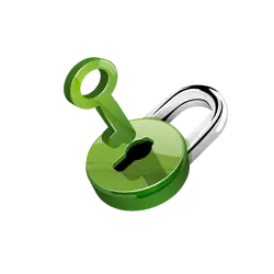 Green Lock and Key - protection - Free Download PNG