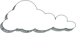 Cloud - comic - Transparent Background PNG