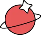 Red Planet - star - No Background PNG