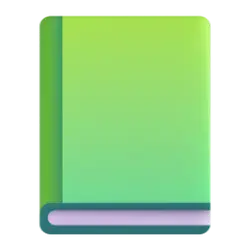 Green Notebook - simple - No Background PNG