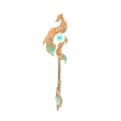 Phoenix Staff - gemstone - No Background PNG