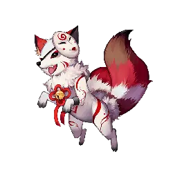 Fox Mask - white - Transparent Background PNG