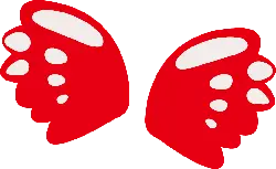 Red Wings - simple - Transparent Background PNG