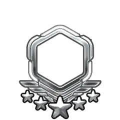 Silver Emblem - stars - PNG