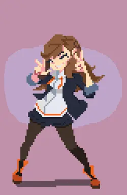 Pixel Girl - anime style - PNG