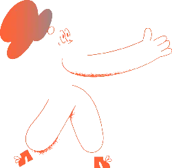 Orange Cartoon Character - simple - No Watermark PNG