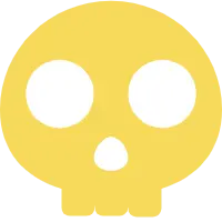 Skull - yellow - High Resolution PNG