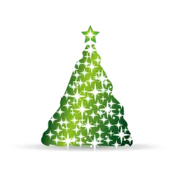 Christmas Tree - holiday - stars - PNG