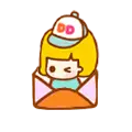 Cartoon Girl with Hat - helmet - cute - PNG