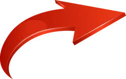 Red Arrow - graphic design - indication - Transparent Layer PNG