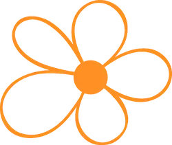 Orange Flower - orange - No Watermark PNG