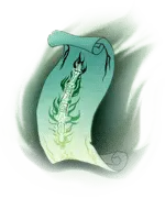 Feather Scroll - magic - Transparent Background PNG