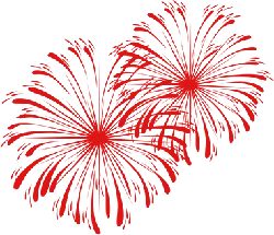 Fireworks - red - High Quality PNG