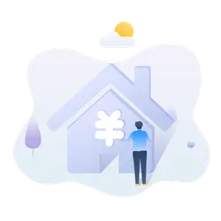 House and Person Illustration - illustration - Free PNG