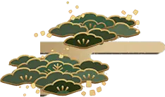 Pine Tree Pattern - Chinese style - Transparent Background PNG