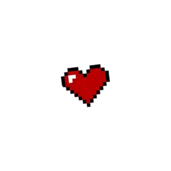 Pixel Heart - pixel art - simple design - Transparent Layer PNG