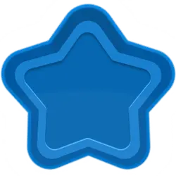 Blue Star - outline - High Resolution PNG