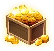 Gold Coin Chest - gold coins; treasure; rewards; chest; wealth - High Resolution PNG