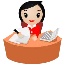 Office Lady - laptop - Free PNG