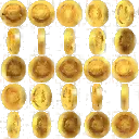 Coins - gold - collection - Transparent Layer PNG