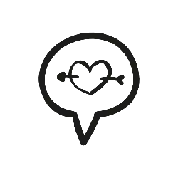 Heart in a Speech Bubble - love - PNG