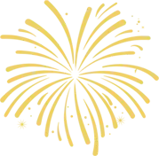 Fireworks - gold - holiday - Transparent Background PNG