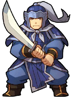 Blue Knight - warrior - No Background PNG